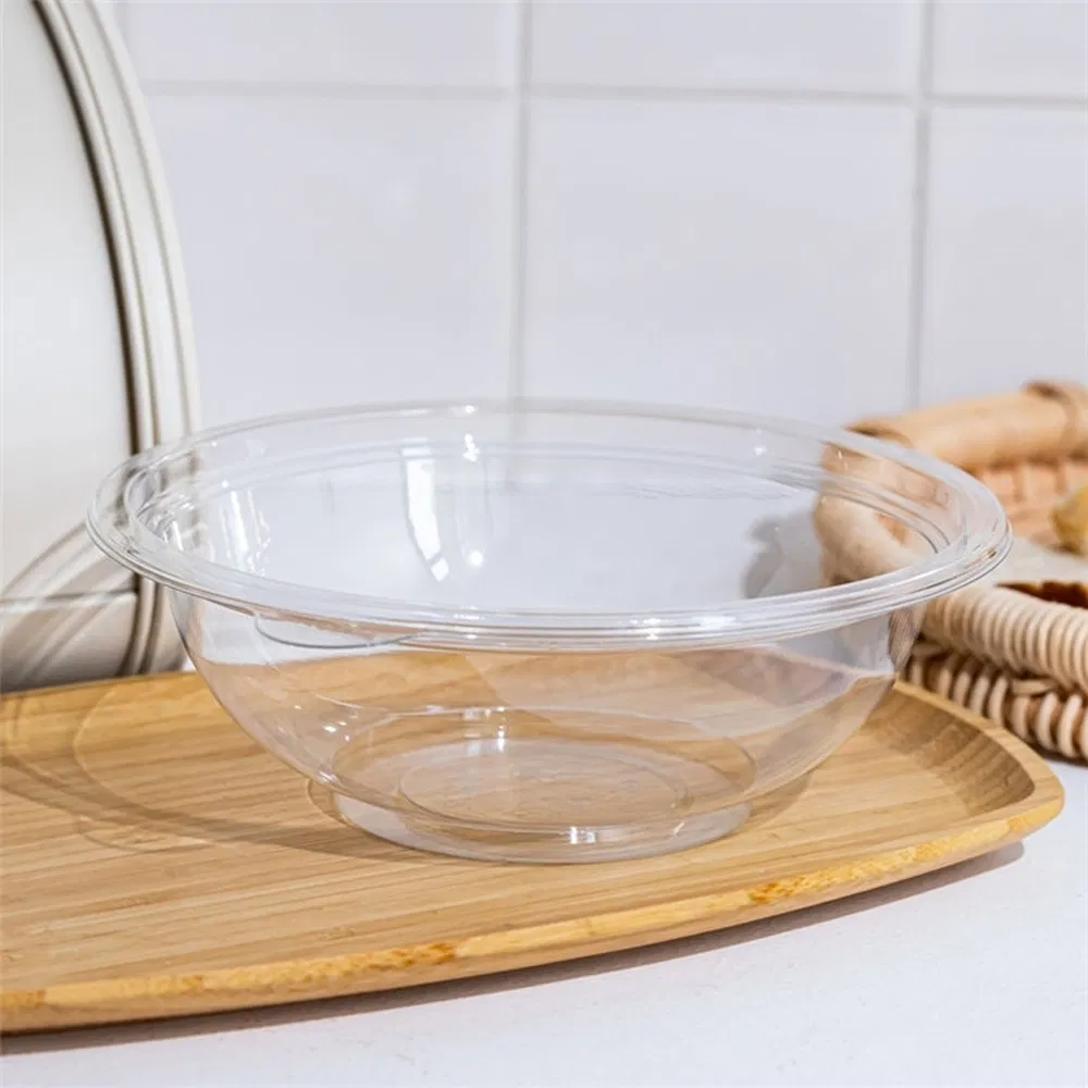 Lightweight Stackable Round Plastic Disposable Pet Salad Bowl 24oz