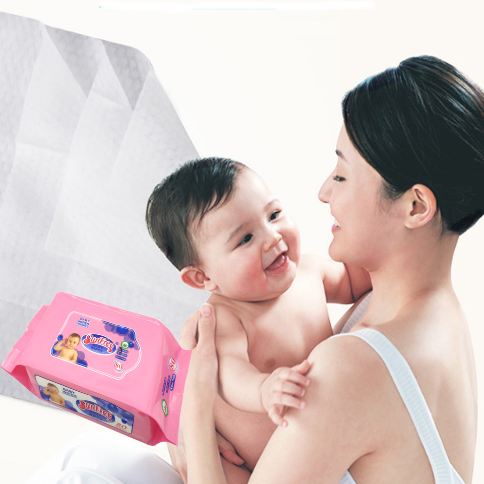 Disposable Cleaning Wet Tissue Non-Woven Alcohol Free Skincare Baby Wipes