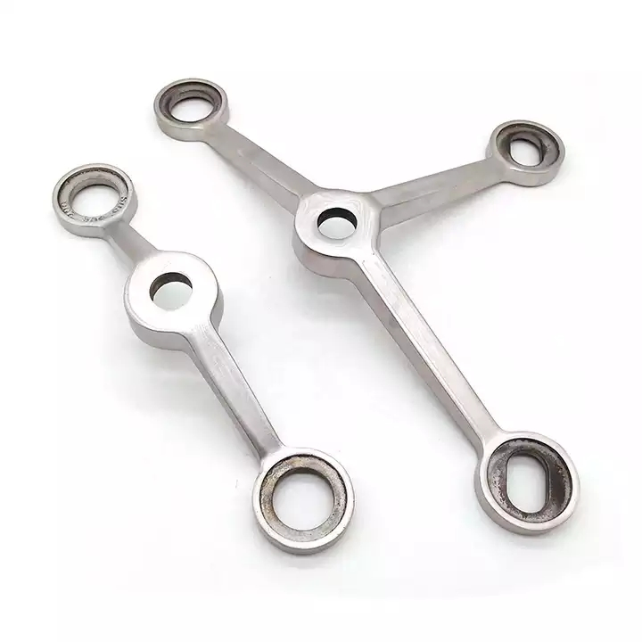 Stainless Steel Glass Structural Curtain Wall Accessories Temper Glass Spider System for Glass Canopy