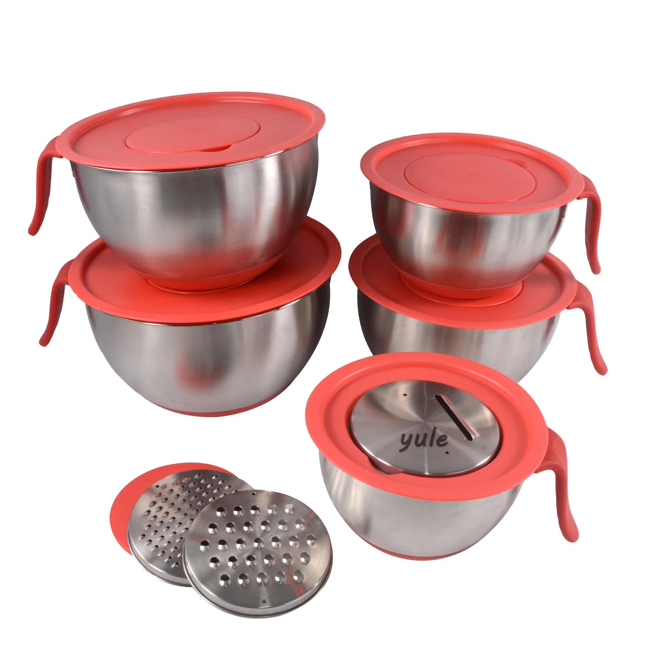 USA Korean Germany Hot Sale 1.5/3/5 Qt Sealing Cover Magnetic Thickening Kitchen Cake Mix Bowl Stainless Steel Salad Bolws