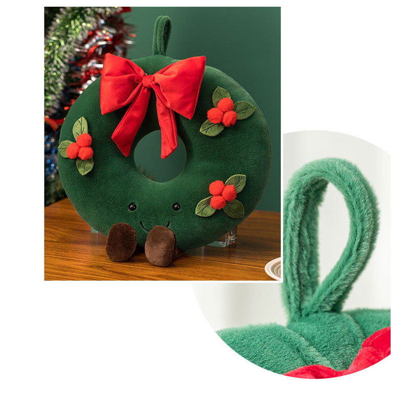 New Christmas Throw Pillows Cushion Gingerbread Man Plush Toy Figurines Festive Atmosphere Decorative Ornaments Dolls and Cute Gifts Cushion