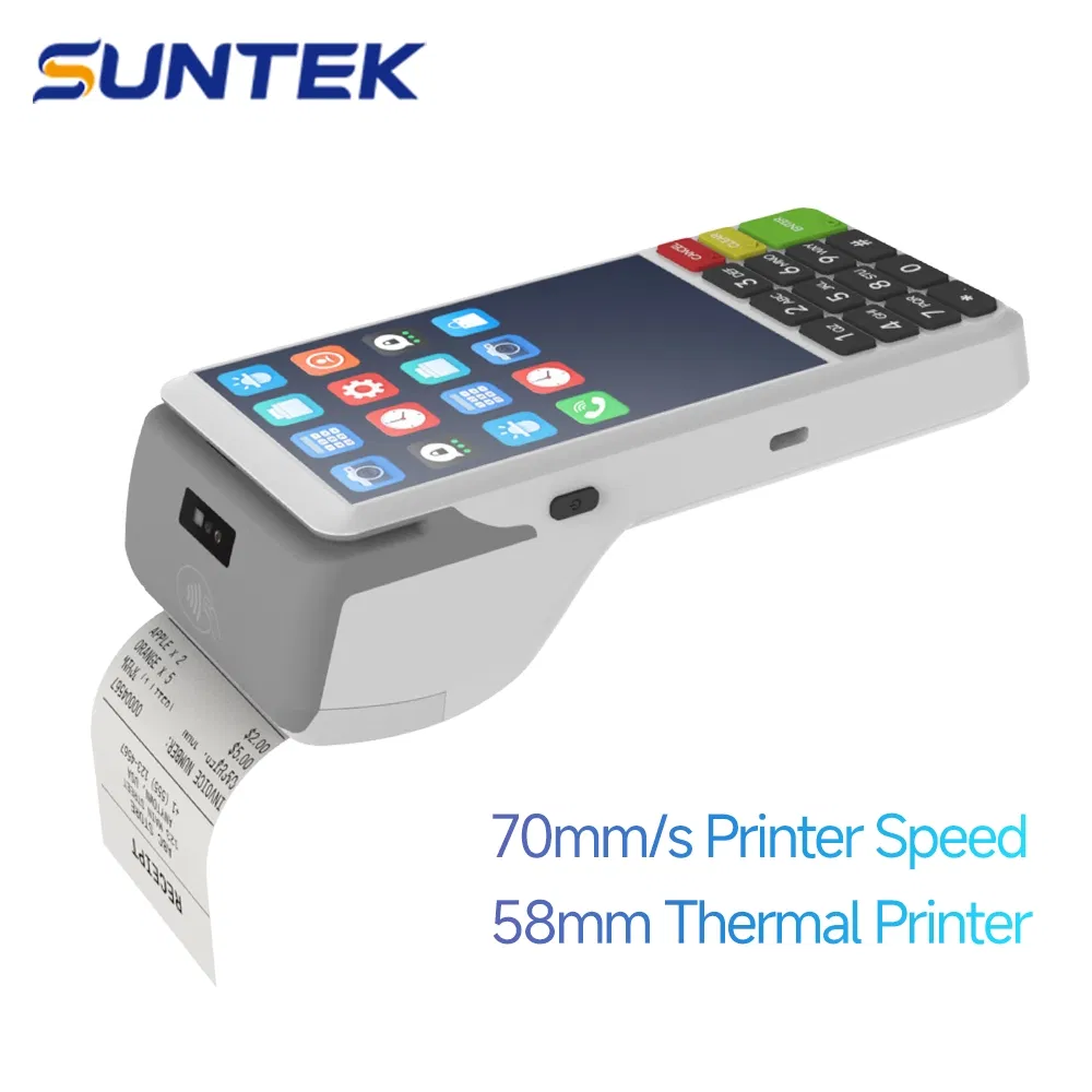 Factory Price 4.0" Wireless Mpos Handheld Contactless Suntek NFC Msr Smart Mobile Card Reader Smart POS