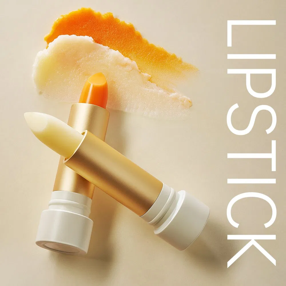 OEM/ODM Light Pink + Light Orange All Skin Types Collagen Anti-Wrinkle Thermochromic Lipstick