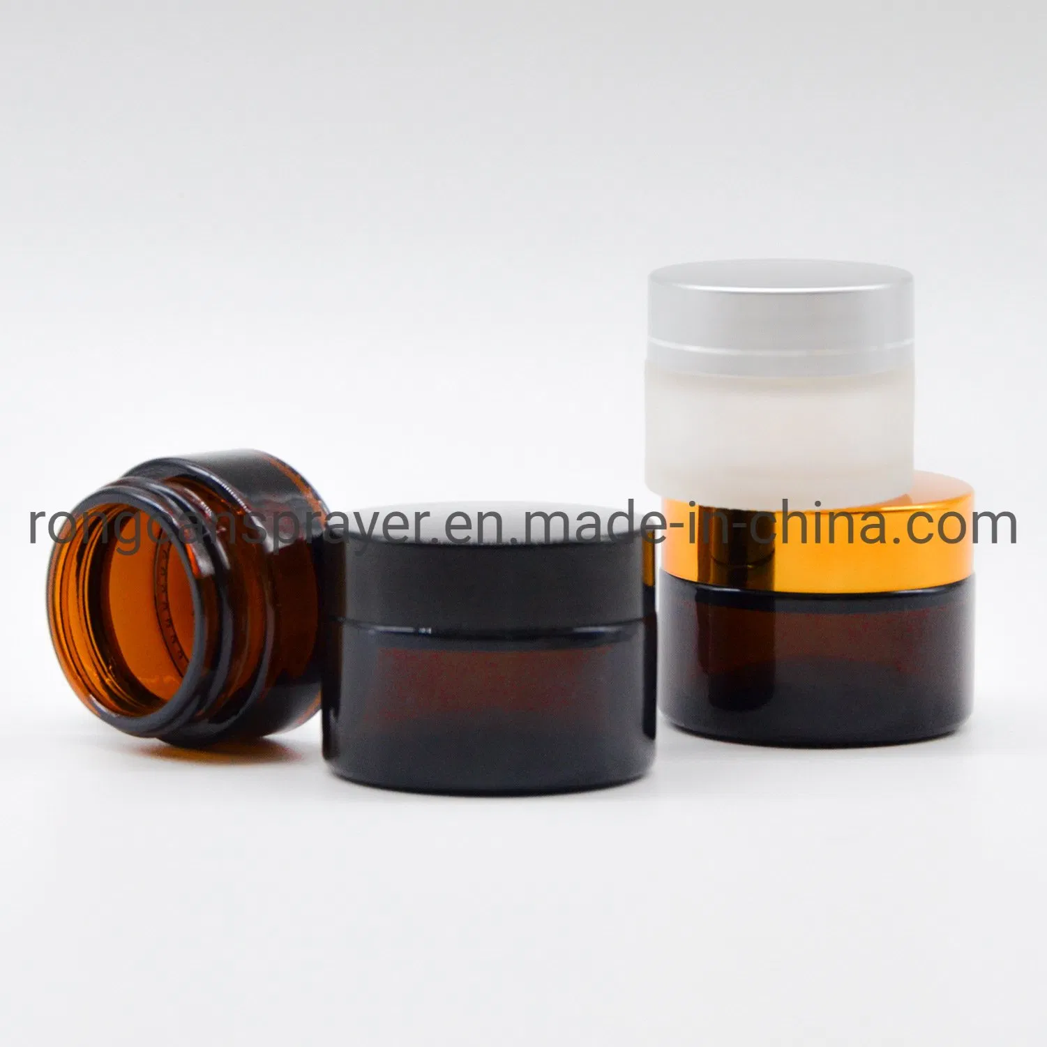 1oz 50g 50ml 100ml Clear Empty Frosted Glass 2oz 50 Ml Skin Face Body Cream Cosmetic Containers Jars