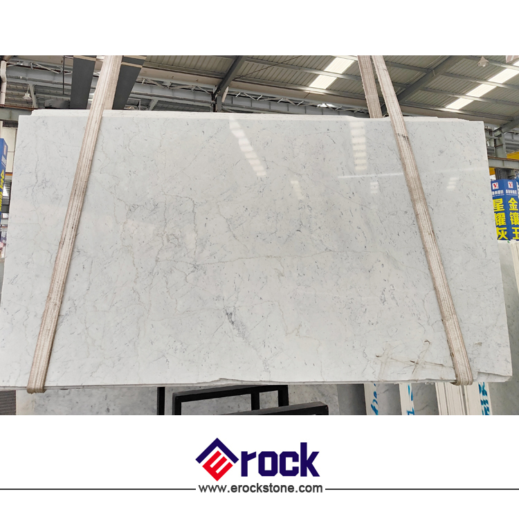 a Quality Polished White Bianco Carrara Marble Slabs for Countertop and Tiles