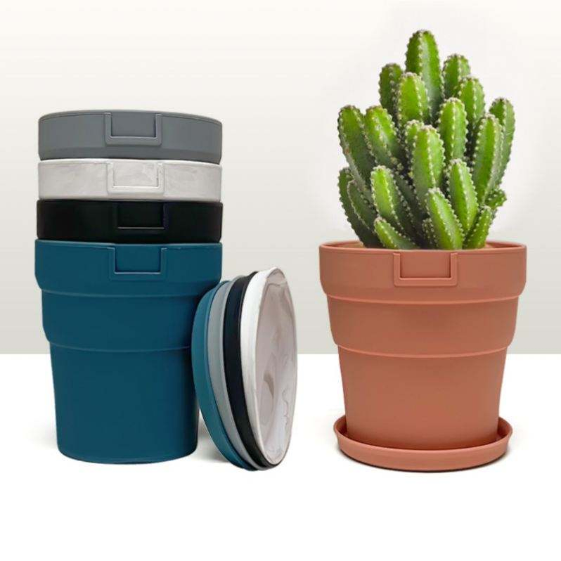 Professional Silicone Mold Factory Custom Logo Silicone Pots for Indoor Gardens, Flower Nurseries, and Bonsai Plants