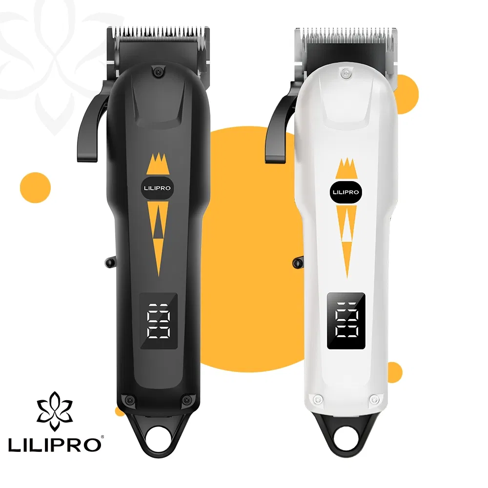 Lilipro L20 Barbershop Electric Tools Professional High-Speed Ceramic Hair Clipper for Men with 5cr Fade Blades and LED Display