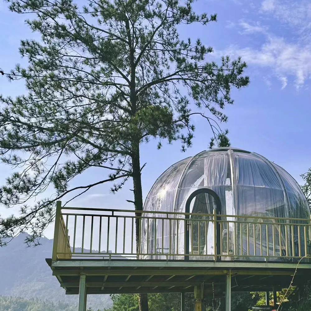 Factory Custom Outdoor Polycarbonate Transparent Outdoor Yurt Luxury Dome Resort Luxury Camping