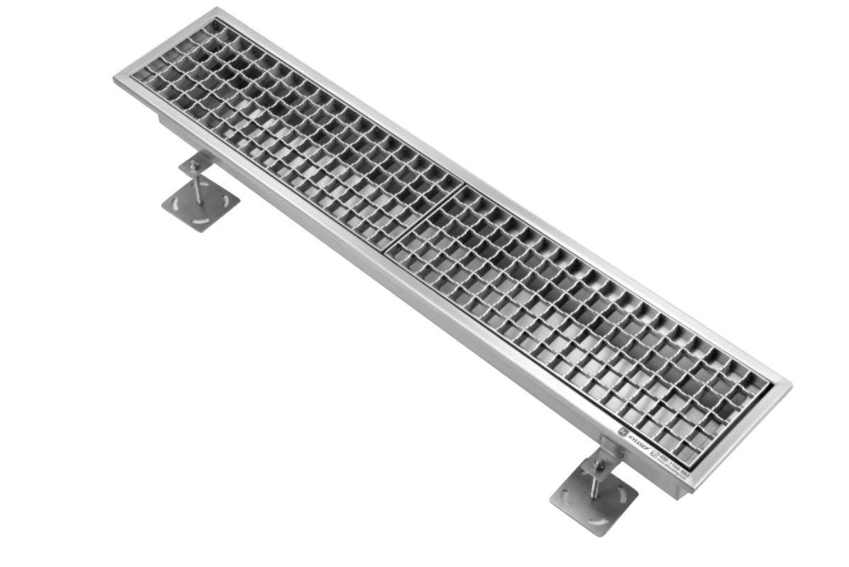 High Flow Rate Sanitary Stainless Channel Drain System for Beverage Industry