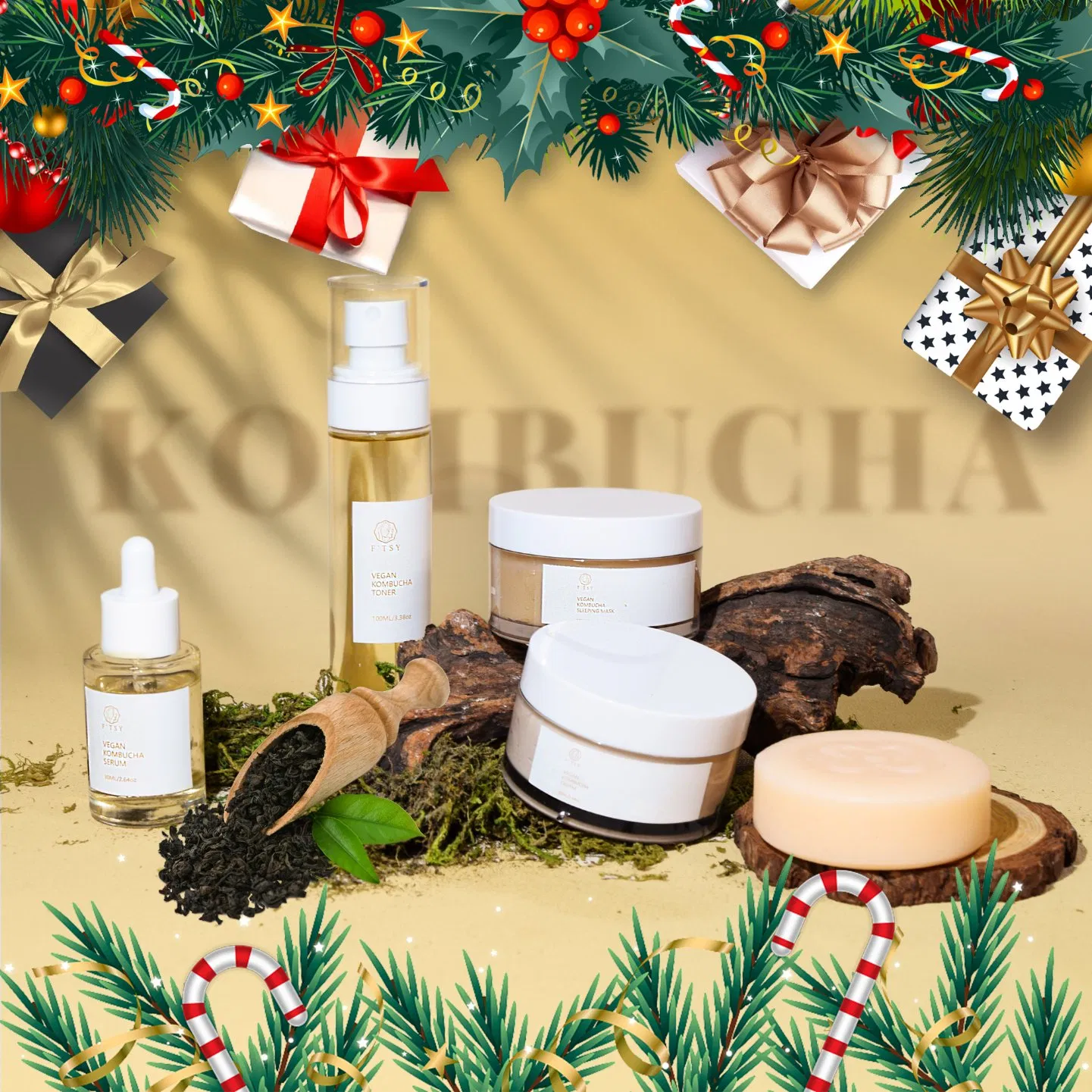 Korean Beauty Skin Care Set Kombucha Face Wash Face Toner Face Serum Skin Care Sets