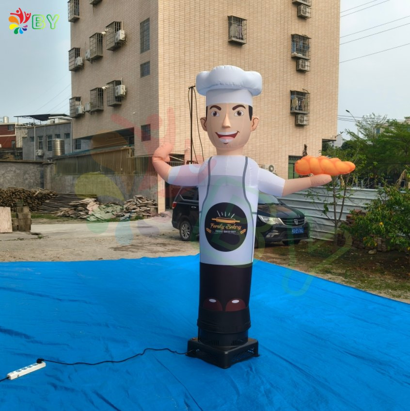3m H Restaurant Welcome Waving Hand Chef Air Dancer, Inflatable Chef Waving Arm Sky Dancer for Sale