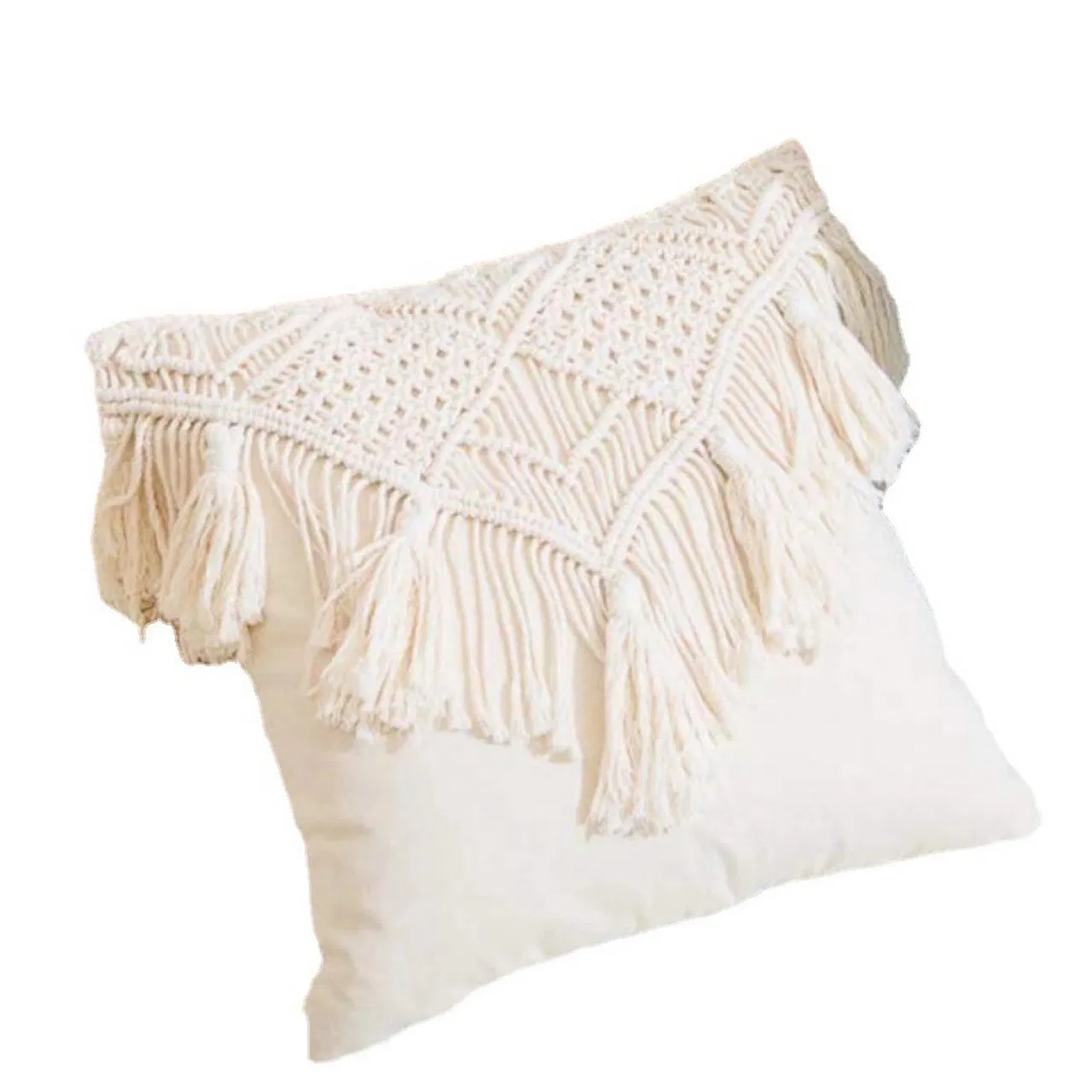 Boho Pillowcase Handmade Macrame Cushion Cover Geometry Bohemia Ethnic Pillow Cover