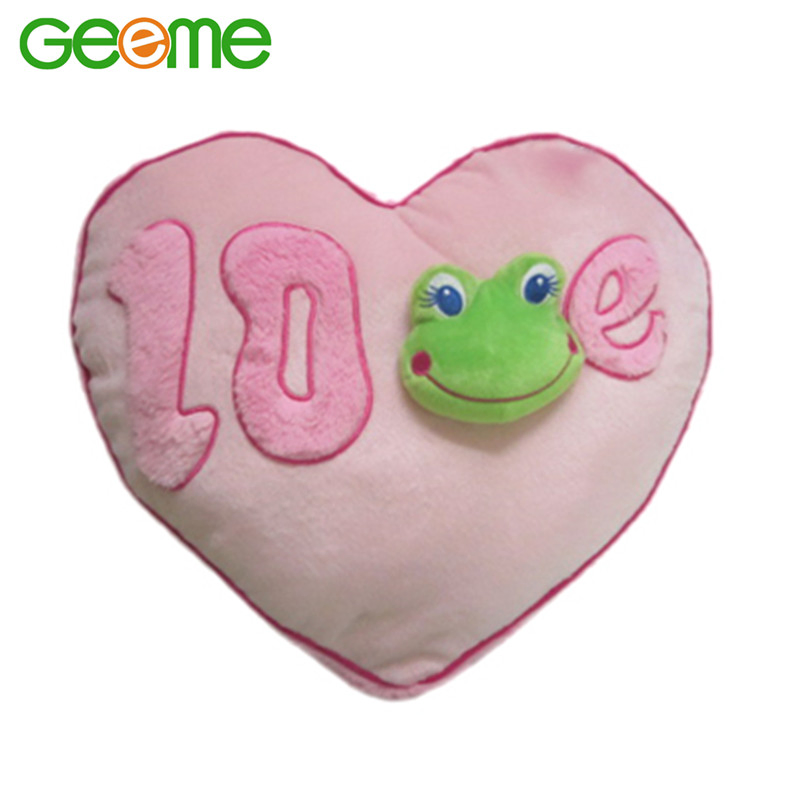 Soft Stuffed Plush Heart Shaped Pillow Cushion with Monkey Head