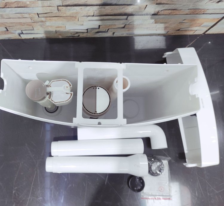 Fluor Dual-Flush Squat Toilet with Concealed Cistern Wall-Mounted Water Tank