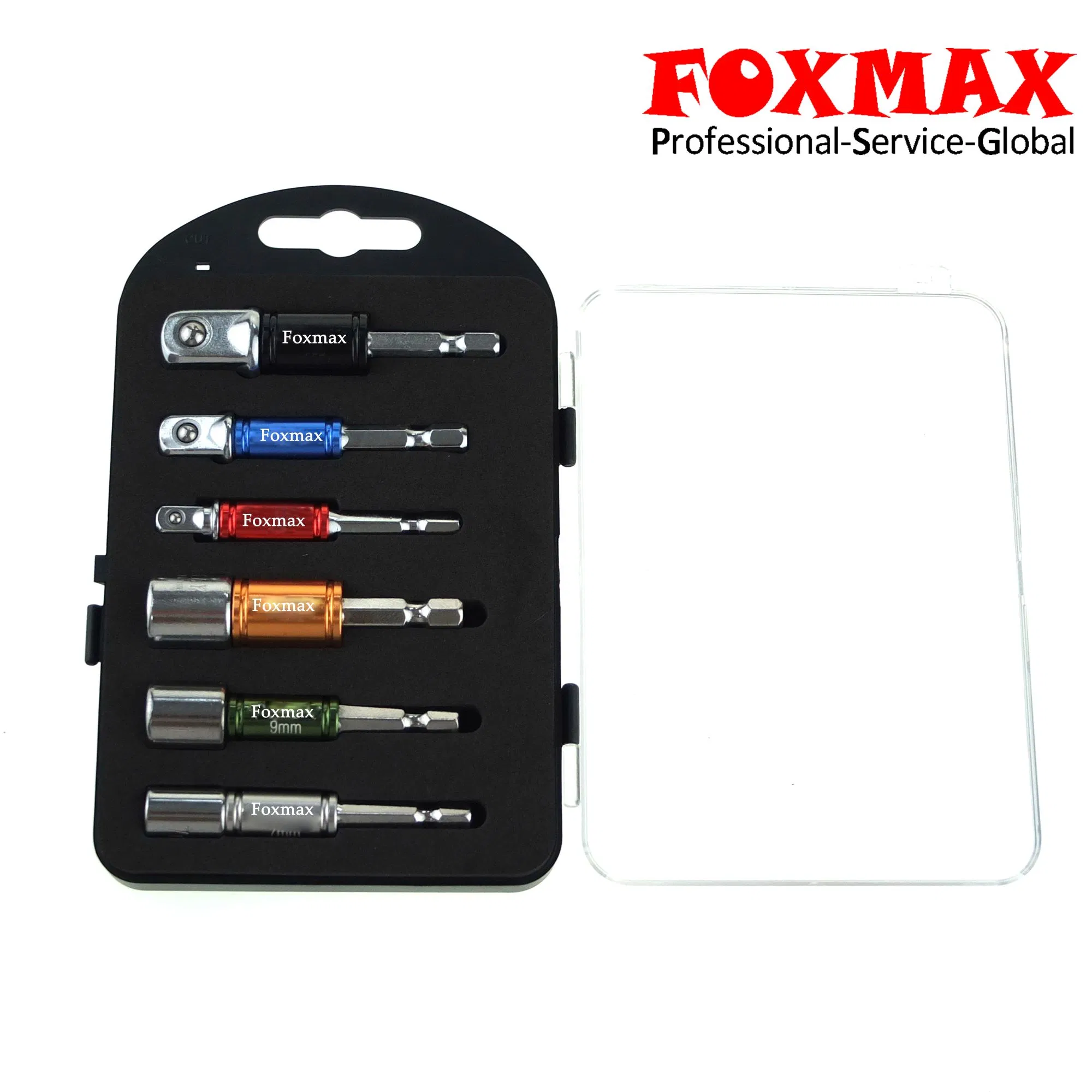 Professional 6-Piece Nutdriver and Adapter Set for Versatile Use