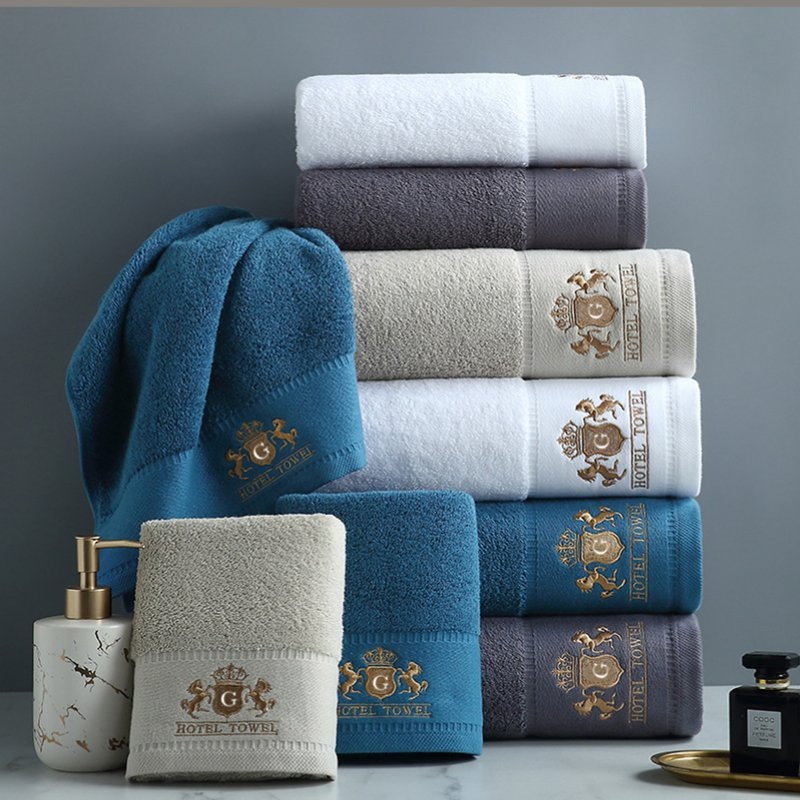 BSCI and Sedex 4p Certificated Factory Directly Sell Hotel Quality Face Towel Set with Customized Logo