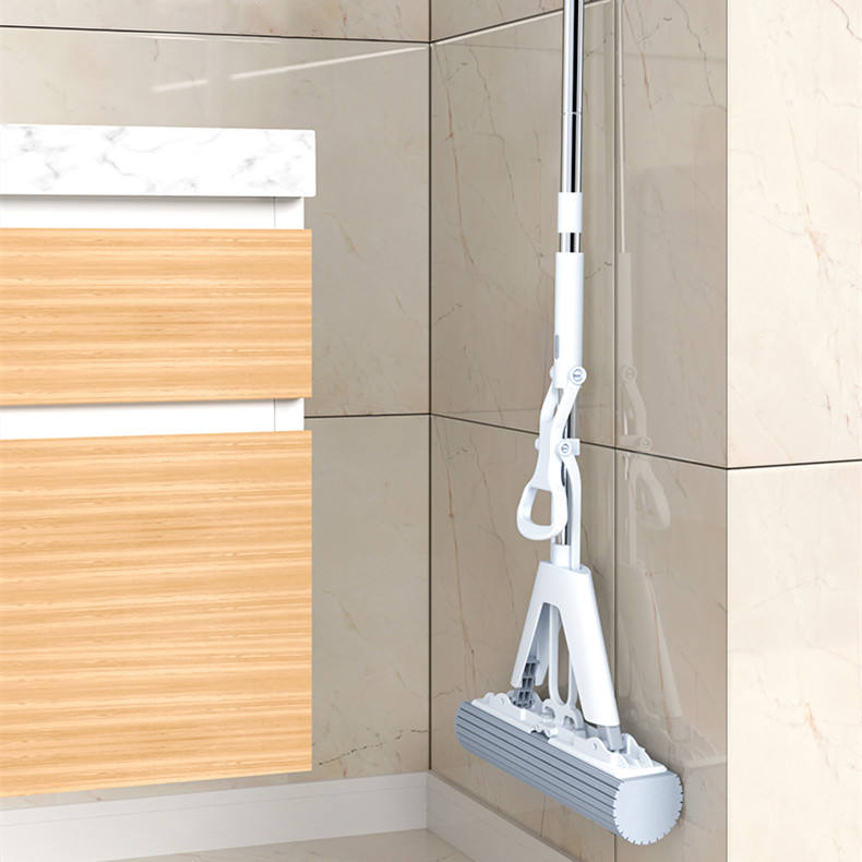 Large Household Rubber Cotton Mop Magic Handhold Head Convenient Rectangle Folding Self-Squeeze PVA Sponge Mop