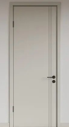 Luxurious Geometry Style Interior Door Prehung Waterproof Solid Wooden Flush White Aluminum Decoration Bedroom Door for Houses