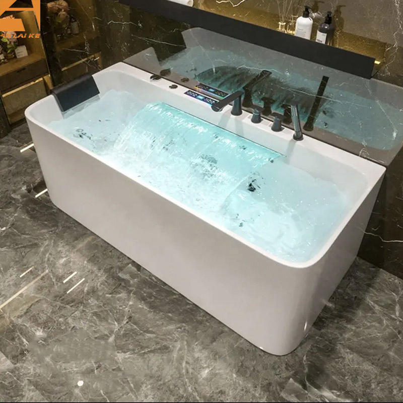Modern Acrylic Standalone Hydromassage Bathtub Whirlpool for Relaxation (M-B-1003)