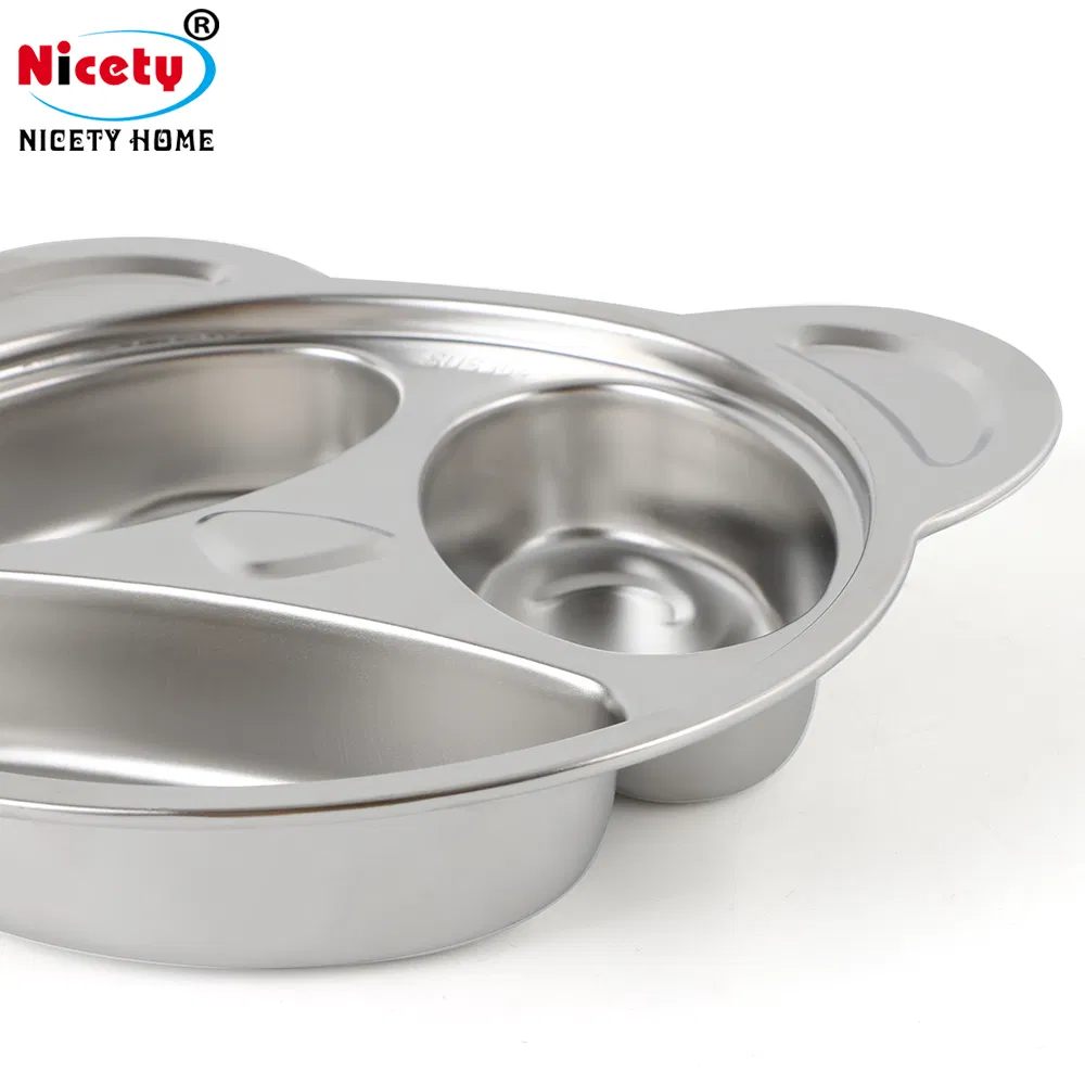 Factory Wholesale Food Grade Stainless Steel 304 Children's Plate Dish Eco-Friendly Features