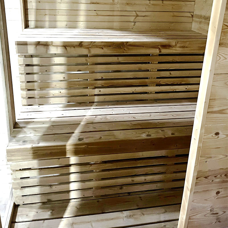 Уличная кубическая сауна на 2-3 человек с раздевалкой