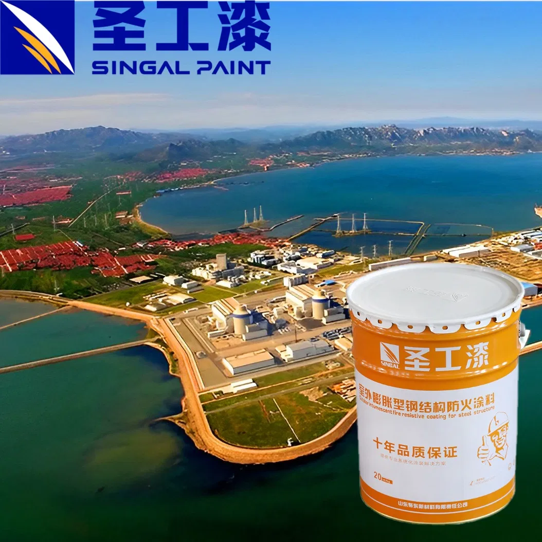 Outdoor Intumescent Thin Water-Based Fire-Resistive Good Decorative Effect Coating for Steel Structures