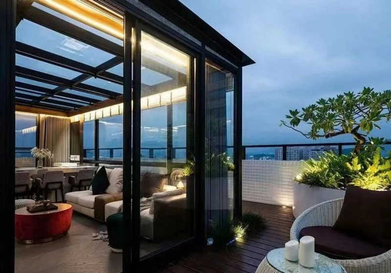 Customized Four Season Aluminium Green House Garden Conservatory Sunroom