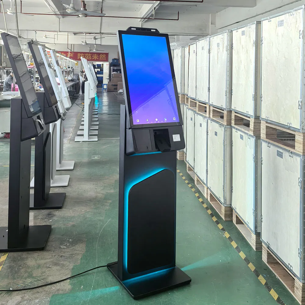 27 Inch Retail Self-Checkout Kiosk with Camera POS Stand Qr Code