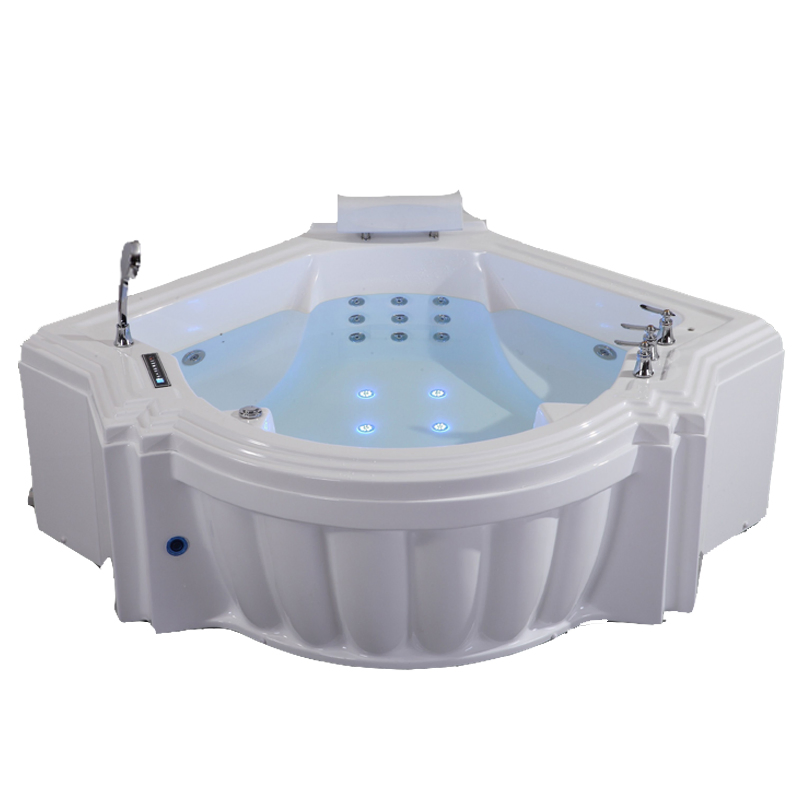 Угловая акриловая ванна с гидромассажем