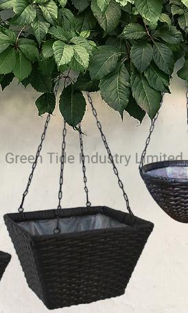 Подвесное кашпо из ротанга для сада и дома