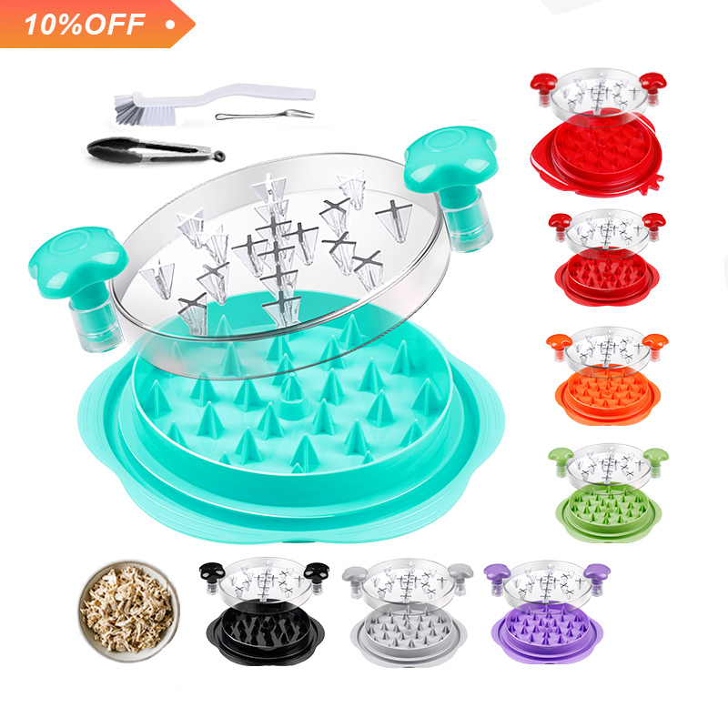 Upgrade PRO BBQ Chicken Meat Shredder Tool Twist with Handles Large Transparent Chicken Breast Shredder Round Manual Machine Too