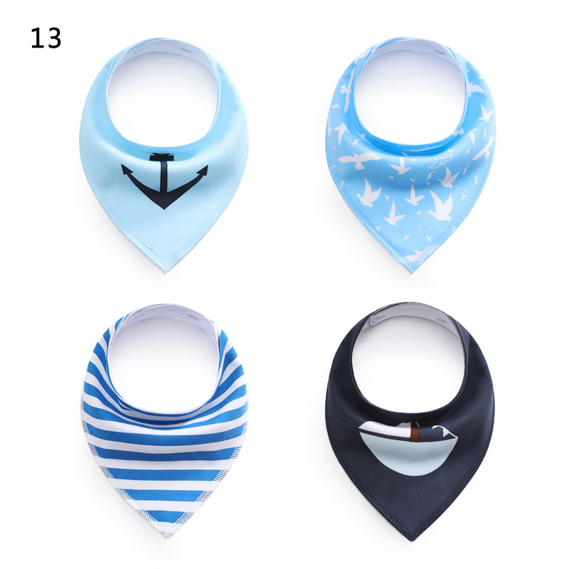 0144 Saliva Towel Baby Bib Fleece Cotton Triangle Towel Spring and Autumn