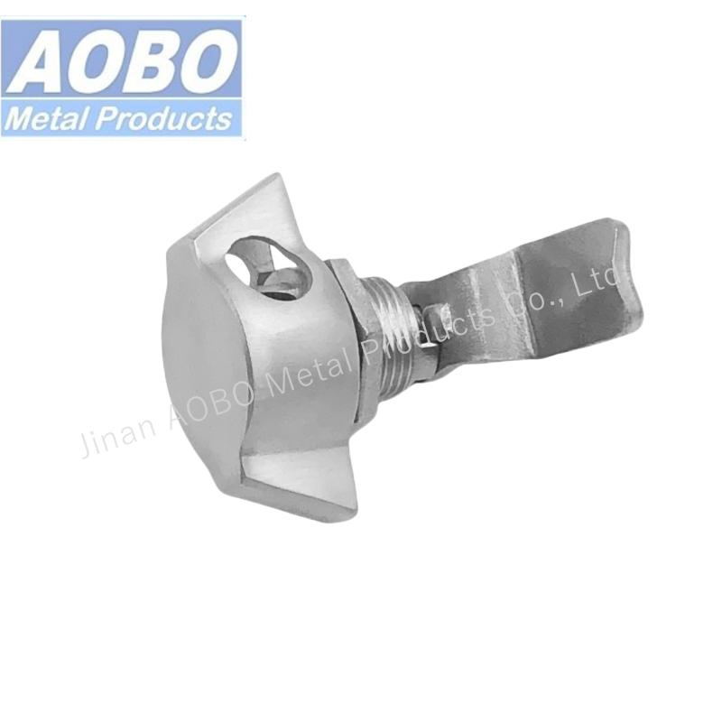 Heavy Duty Precision Cast Industrial Cabinet Quarter Turn for Padlock Stainless Steel Padlockable Wing Knob Cam Lock Latch