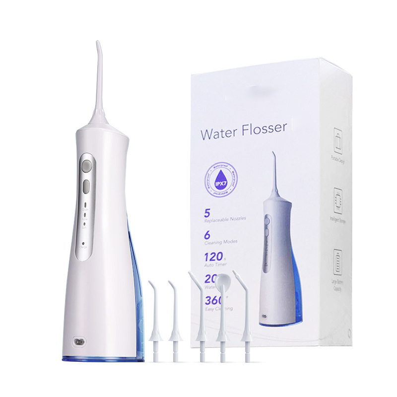 Electric Water Flosser Cordless for Teeth Whitening with 3 Modes Cleaning, Dental Flosser with Replaceable Nozzle, Oral Care, Rechargeable Oral Irrigator