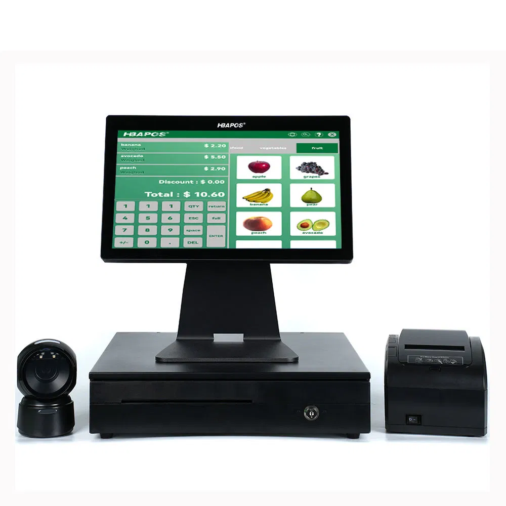 Desktop 15.6 Inch New Design All in One Touch Screen Cash Register Equipment POS System Machine