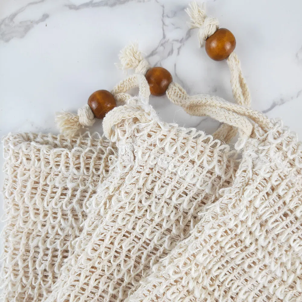 Sisal Soap Mesh Bag with Drawstring
