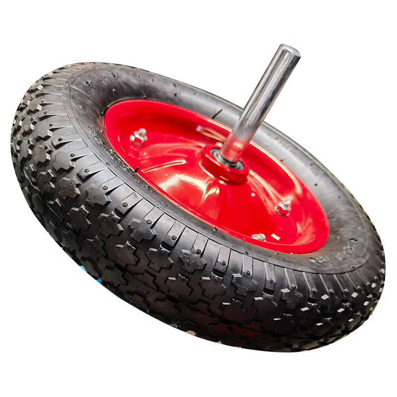 Hautine Rubber Wheel with Pneumatic Tire and Axle