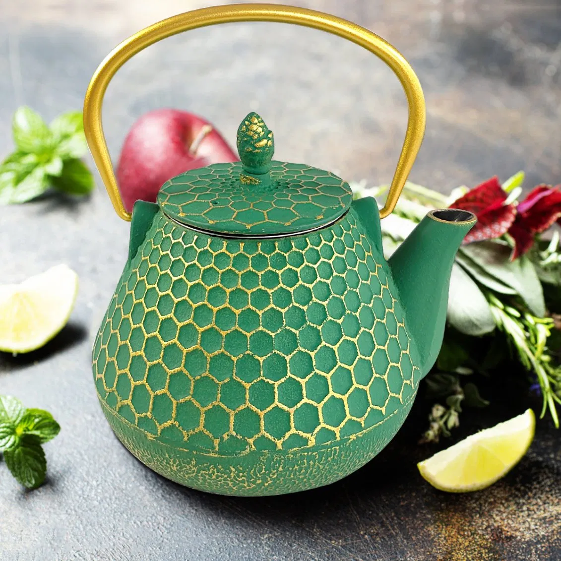 Японский чугунный чайник с фильтром, 1000 мл