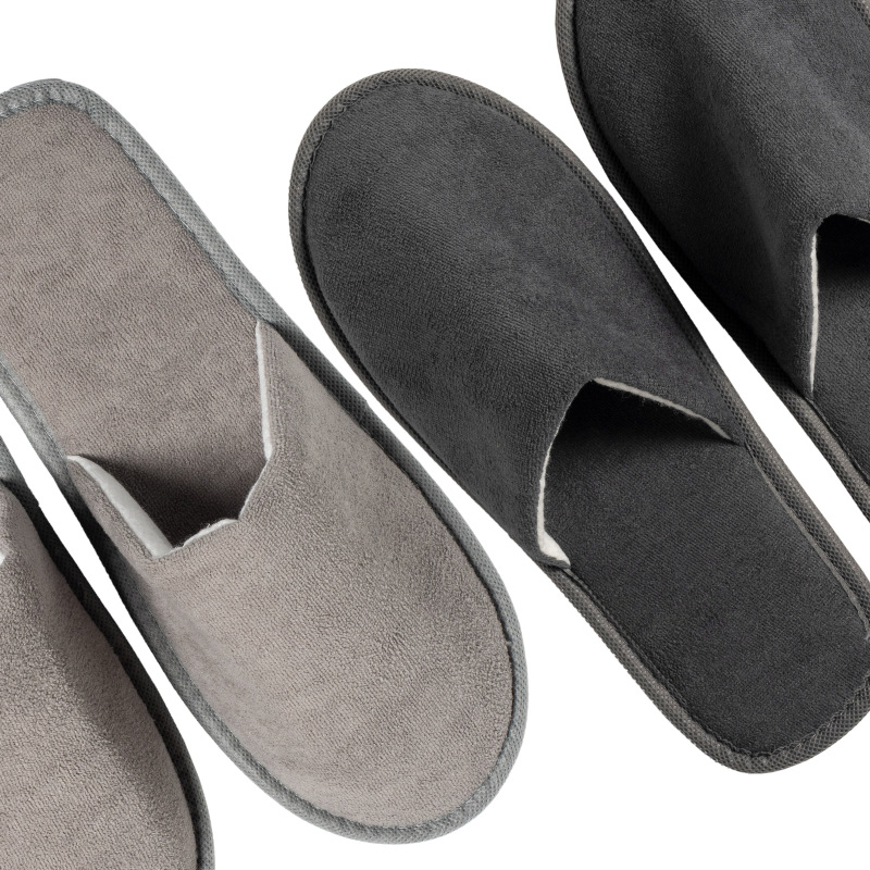 Disposable Hotel Velvet Slippers with Eco-Friendly Sole