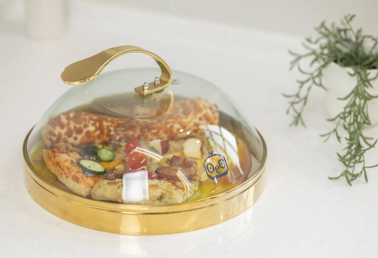 Premium Kitchenware Extra Tall Tempered Glass Lid for Teppanyaki Grill