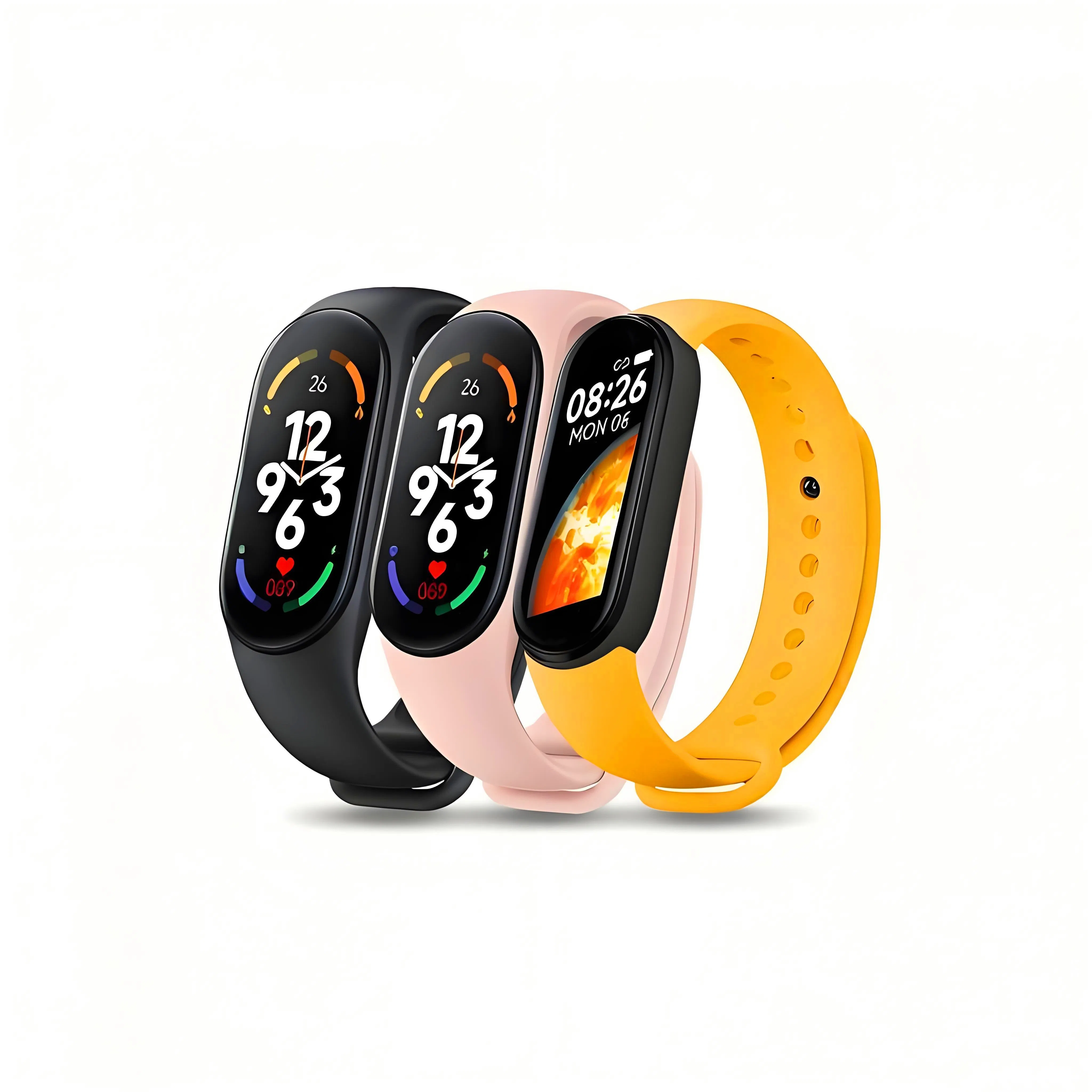 Incoming Call Vibrating Notification Heart Rate Bluetooth Wrist Band Silicone Fitness Sport Smart Bracelet