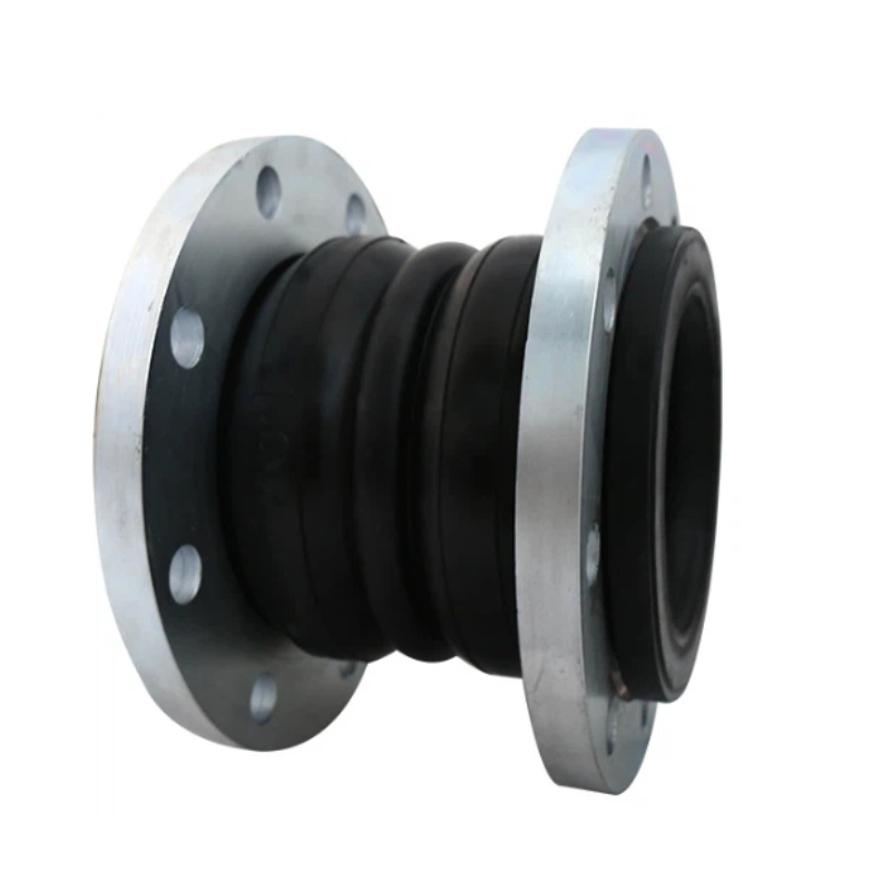 Oil-Resistant Stainless Steel Flexible Rubber Expansion Joint, High Temperature Resistant Rubber Flexible Connector, Wear-Resistant Stainless Steel Flanged Rubb