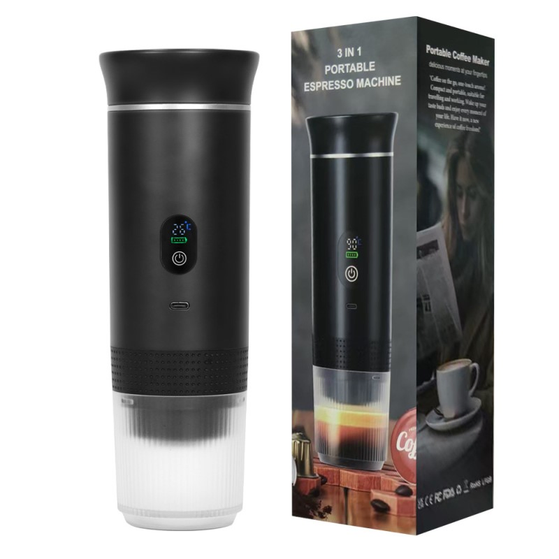 Travel-Friendly Espresso Maker for Camping and Home Use