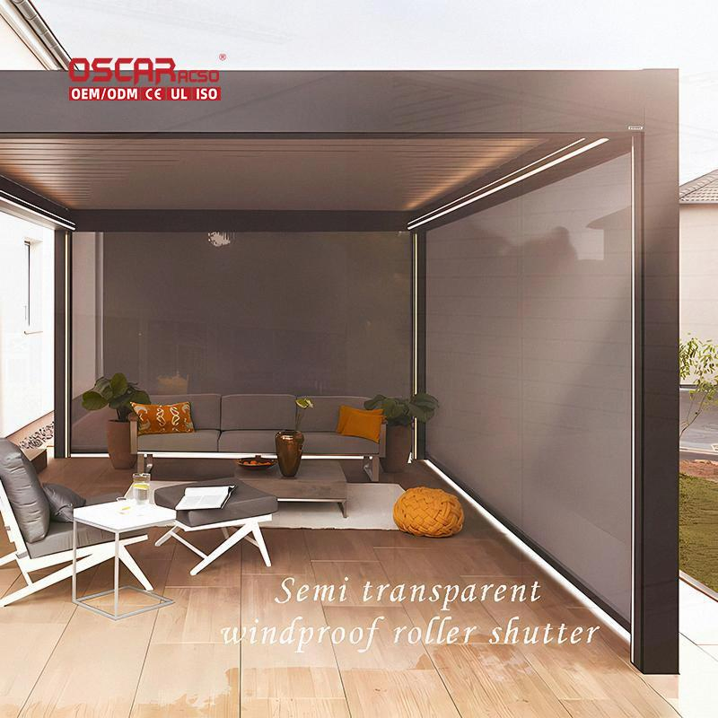 Zip Track Heavy Duty Outdoor Roller S Wind Proof Waterproof UV Resistant for Patio Garden Balcony Roller Blind