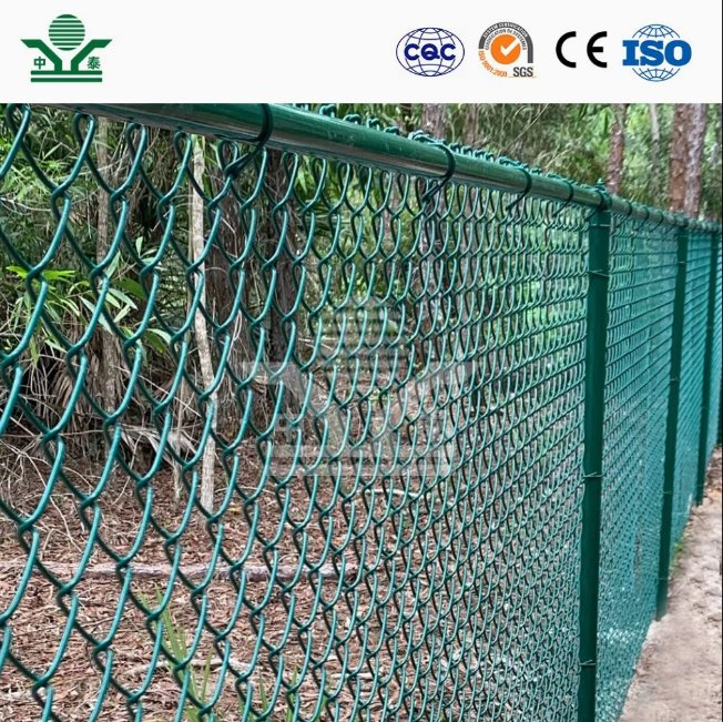 Zhongtai Black Decorative Chain Link Fence China Manufacturers Garden Stadium Chain Link Fence 35mm X 35mm Stadium Fence Net