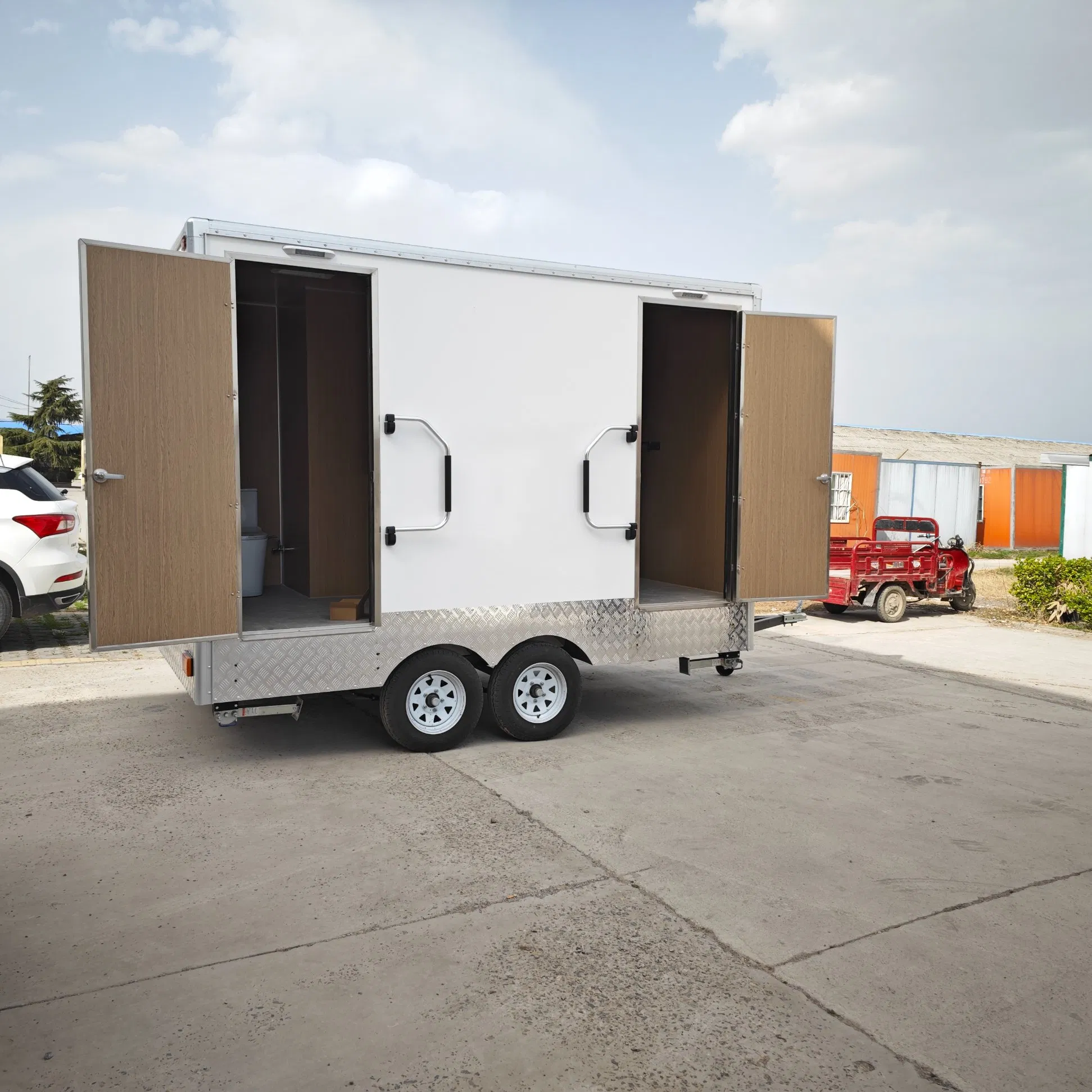 Custom Manufactured Prefabricated Mobile Toilet Prefab Portable Toilet with Wash Basin Sink