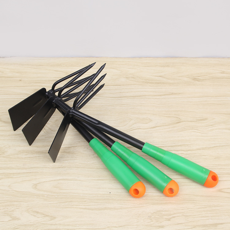 Garden Fork & Hoe W/Steel Handle