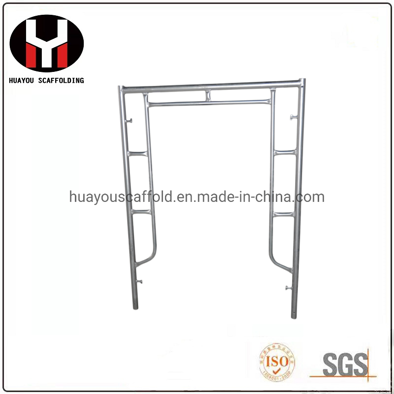 Q235 Painted / Powder Coated Steel Scaffolding System Walk Through a Frame / H Frame / Door Frame Scaffold for Building