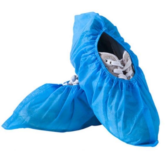 Disposable Dustproof Anti-Slip Blue Color Shoe Covers