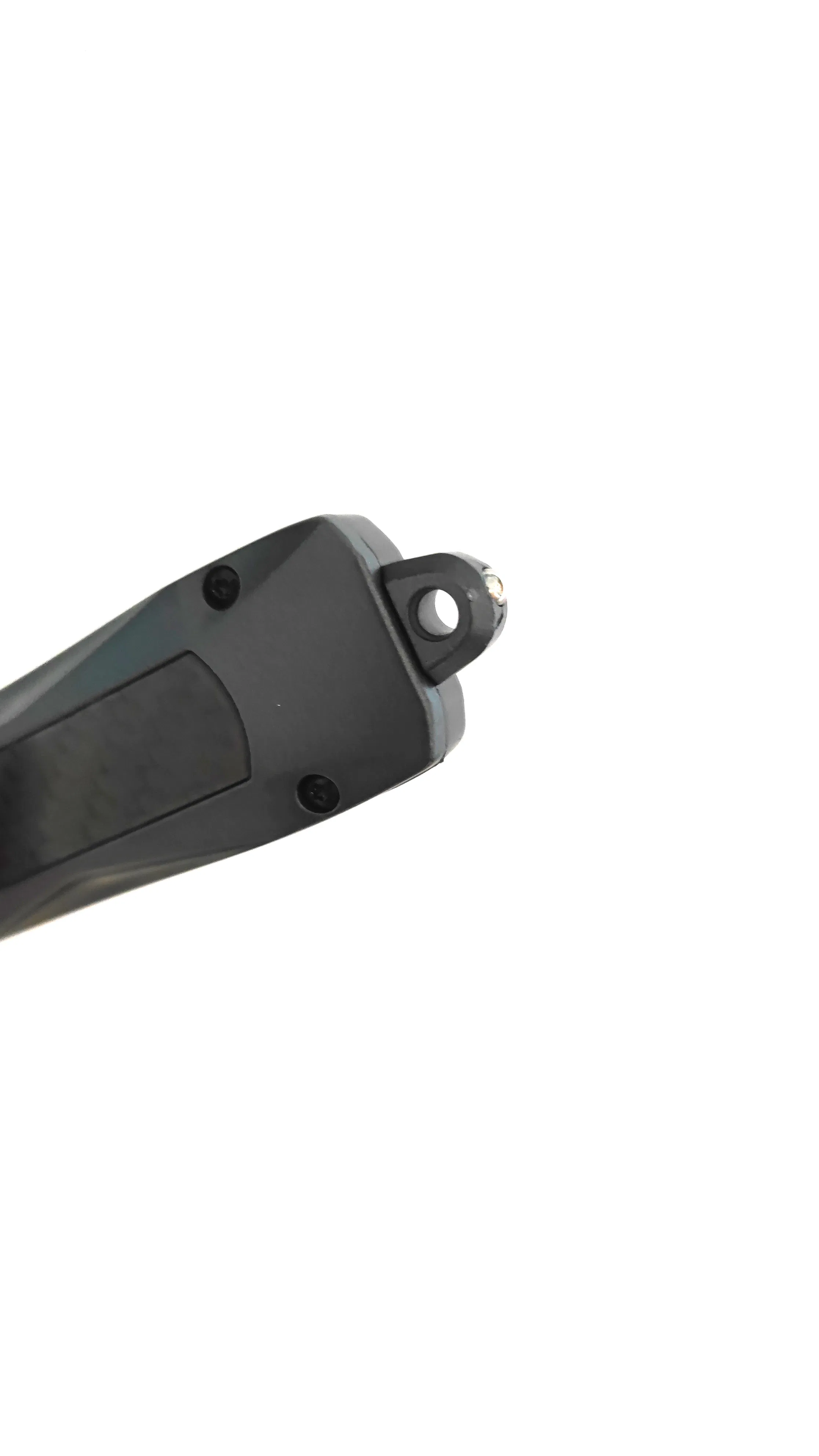 Grey Color Handle Otf-Carbon Fiber Push Button Fast Deploy Automatic Knife